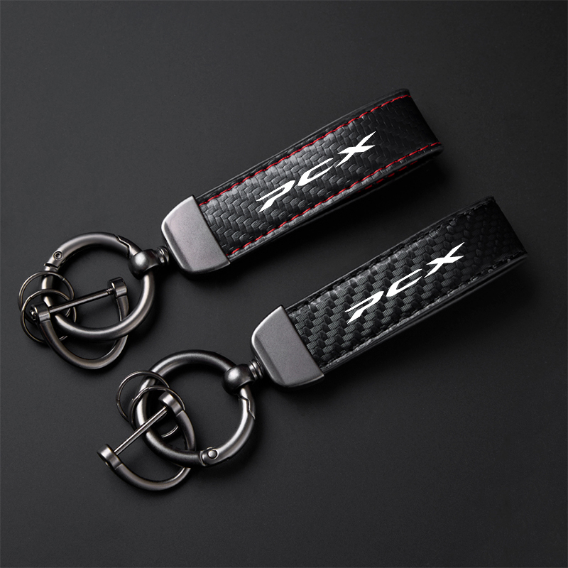 Car Accessories Honda - High-Grade leather Motorcycle Keychain Holder Keyring