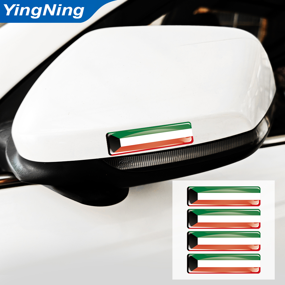 4PCS Kuwait Flag Sticker Epoxy - Car Accessories Kuwait ulasan dan harga