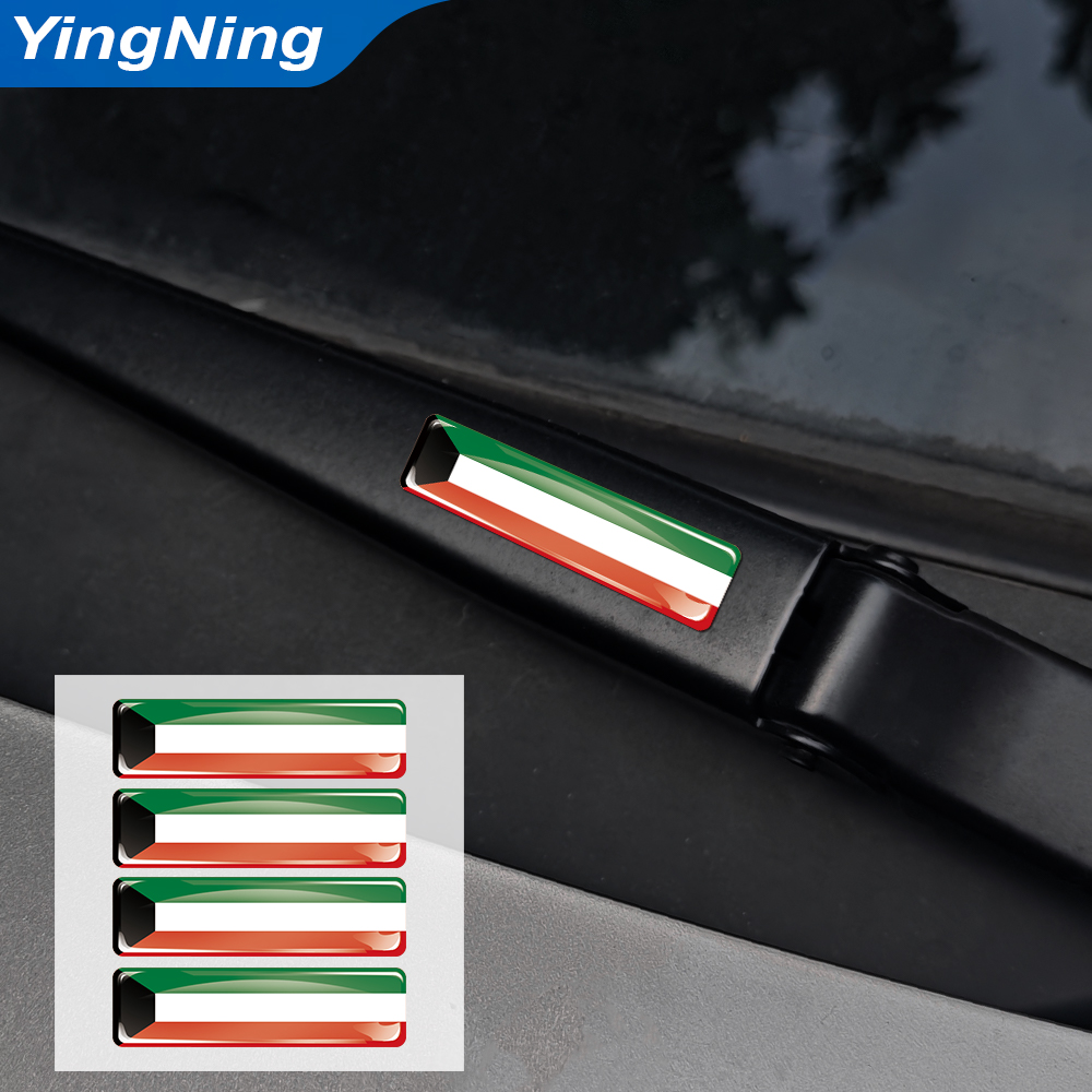 4PCS Kuwait Flag Sticker Epoxy - Car Accessories Kuwait ulasan dan harga