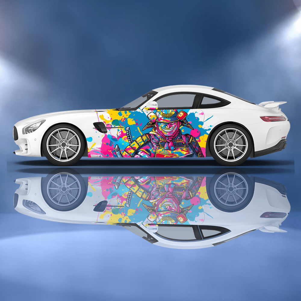Colored Japanese Samurai Graff - Car Accessories Japanese ulasan dan harga