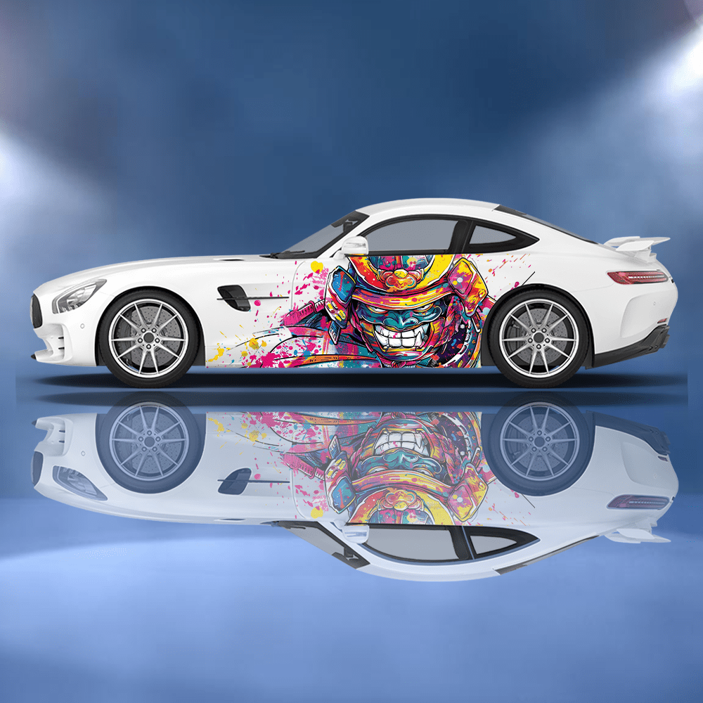 Colored Japanese Samurai Graff - Car Accessories Japanese ulasan dan harga