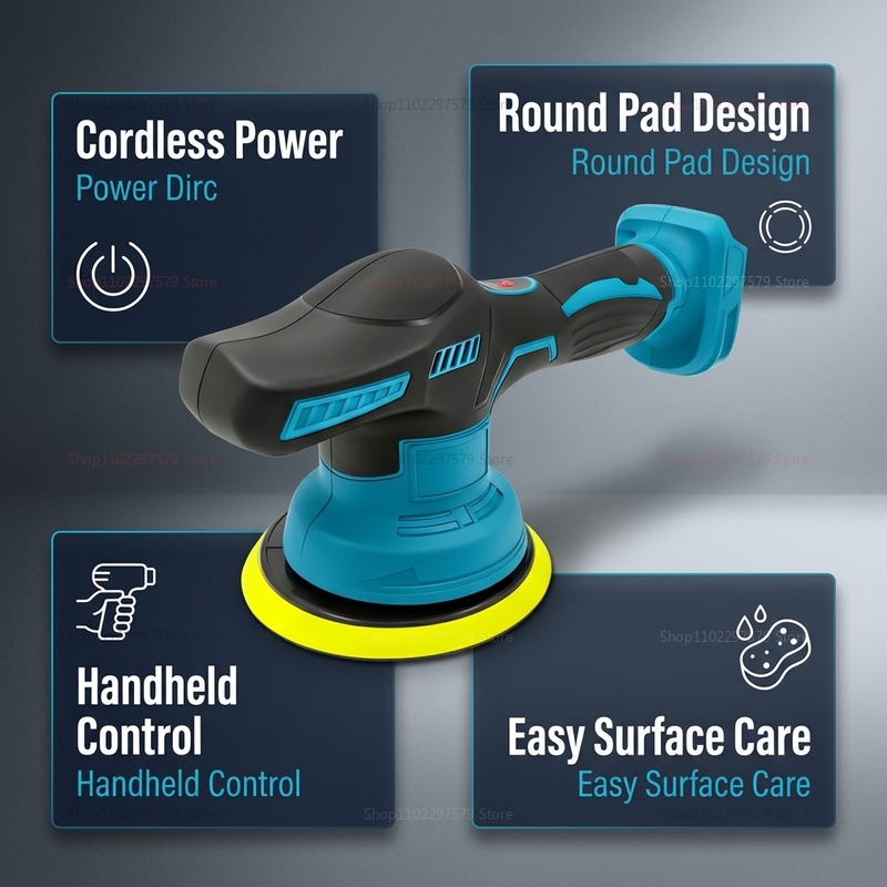 Wireless 18V Electric Car Poli - Car Detailing Brush ulasan dan harga