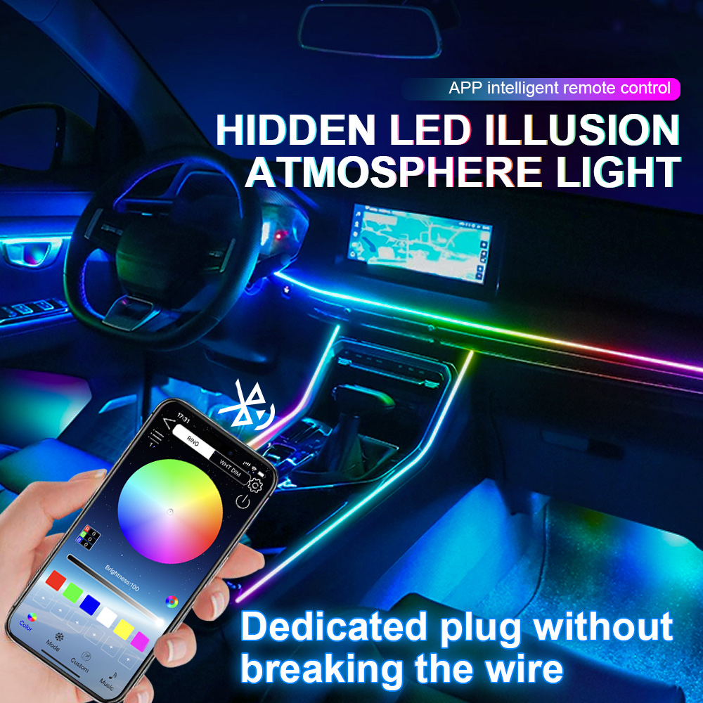6/10/14/18 in 1 Led Acrylic Ca - Led Interior Ambient Light ulasan dan harga