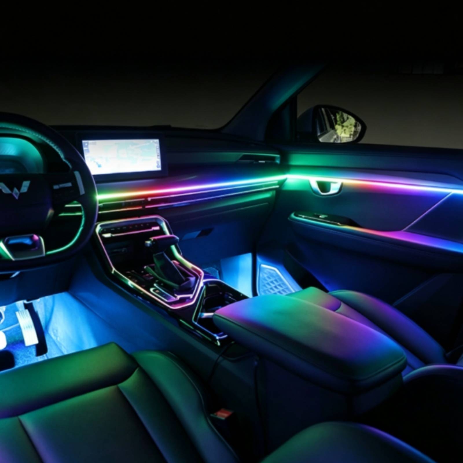 6 Pieces Acrylic Interior Car  - Led Interior Ambient Light ulasan dan harga